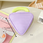 Triangle Dopamine Makeup Bag, Lipstick Storage Pouch –Purple
