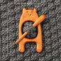 Brooch pin with woodenanimal pattern-Bear