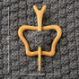 Brooch pin with woodenanimal pattern-Butterfly