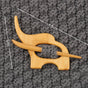 Brooch pin with woodenanimal pattern-Elephant