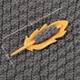 Brooch pin with woodenanimal pattern-Feather