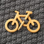 Brooch pin with woodenanimal pattern-Bicycle