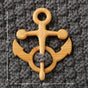 Brooch pin with woodenanimal pattern-Anchor