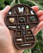 Wooden display stand for mini curiosities,Mushroom