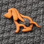 Brooch pin with woodenanimal pattern-Dog