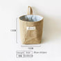 Cotton Linen Wall Hanging Storage Bag-Blue Stripes