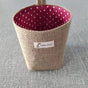 Cotton Linen Wall Hanging Storage Bag-Red Polka Dots