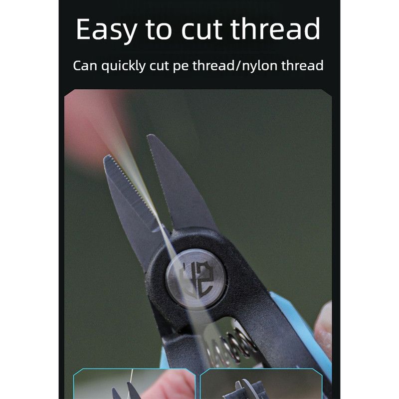 Fishing Scissors - Labor-Saving Serrated Style + Strong Magnetic Buckle-green