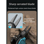 Fishing Scissors - Labor-Saving Serrated Style + Strong Magnetic Buckle-green