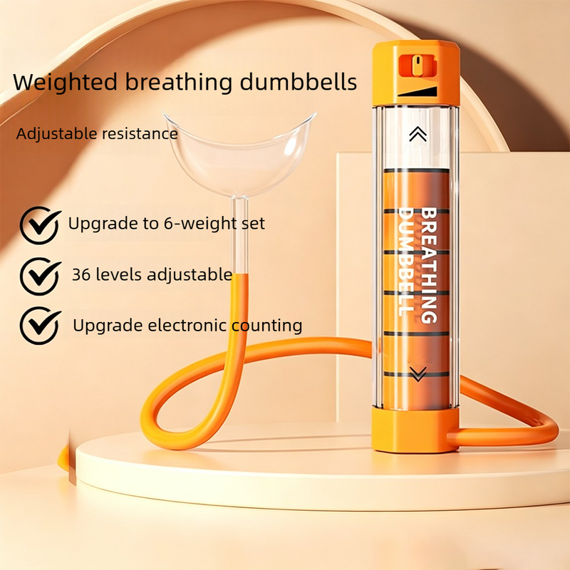 Breathing Dumbbell Adjuster – Trains Lung Capacity or Builds Abs-orange