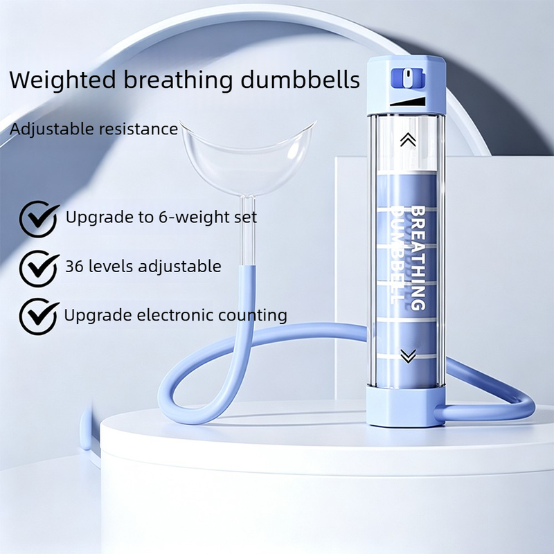Breathing Dumbbell Adjuster – Trains Lung Capacity or Builds Abs-blue