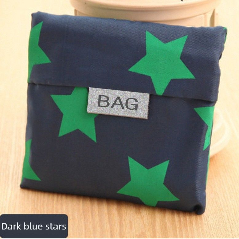 Eco-Friendly Shopping Bag - Dark Blue Stars - 2PCS