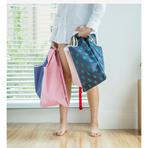 Eco-Friendly Shopping Bag - Green Striped - 2PCS