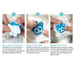 Dog Paw Stickers - Pink - Size M - 8PCS