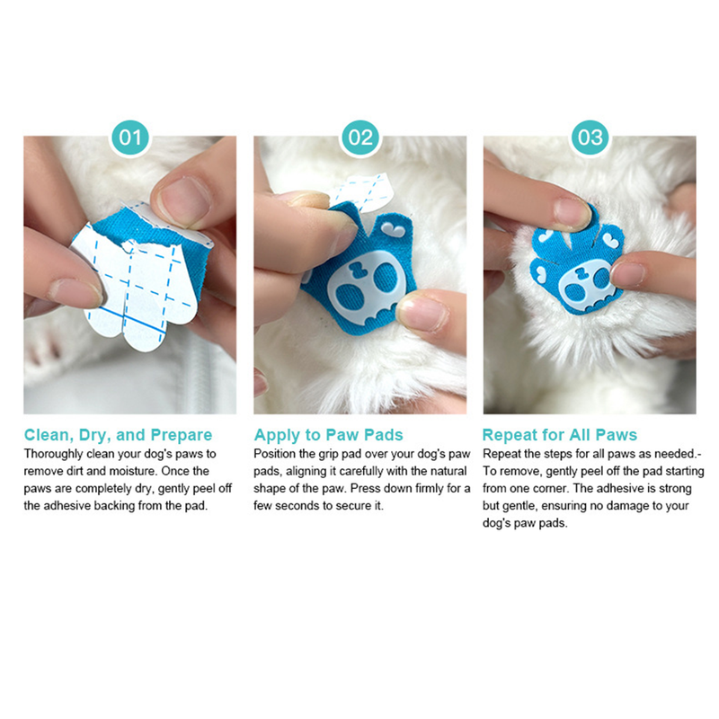 Dog Paw Stickers - Pink - Size M - 8PCS