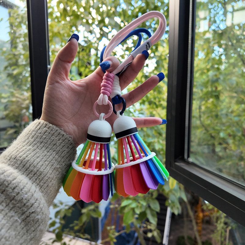 Colorful Badminton Pendant - Blue Knot