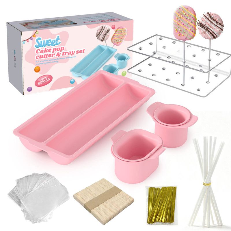 Lollipop Cake Mold Set - 8PCS - Pink