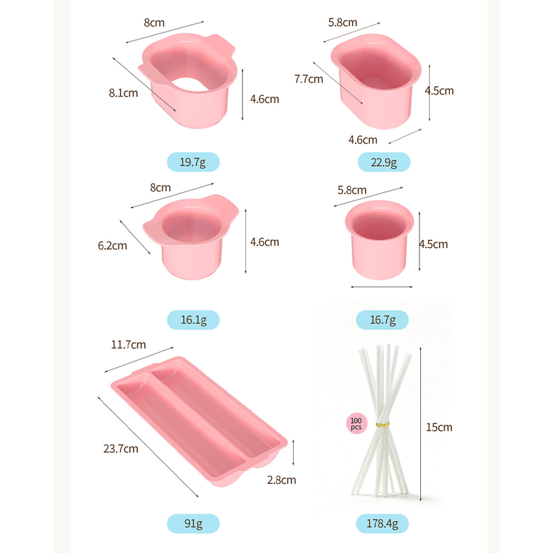 Lollipop Cake Mold Set - 8PCS - Pink