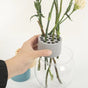 Round Flower Arrangement Holder, Multi Hole Floral Pin Frog, Reusable Floral Stem Fixer for Bouquet & Flower Vase Decor-gray