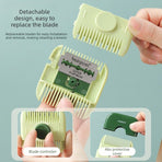 2 in 1 Hair Trimming Comb, Portable Hair Thinner Tool for Bangs & Split Ends, Home DIY Hair Cutting Shaper-gray