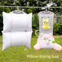 1PC Pillow Drying Helper, Foldable Storage Drying Mesh Net - Pink - Large Double Layer 43*85cm