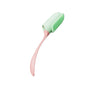Pet Finger Toothbrush, Soft Silicone Dog and Cat Oral Cleaning Tool with Handle - Pink