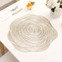 Rose Flower Placemat - 38cm - Gold Single Rose