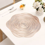 Rose Flower Placemat - 38cm - Rose Gold Single Rose