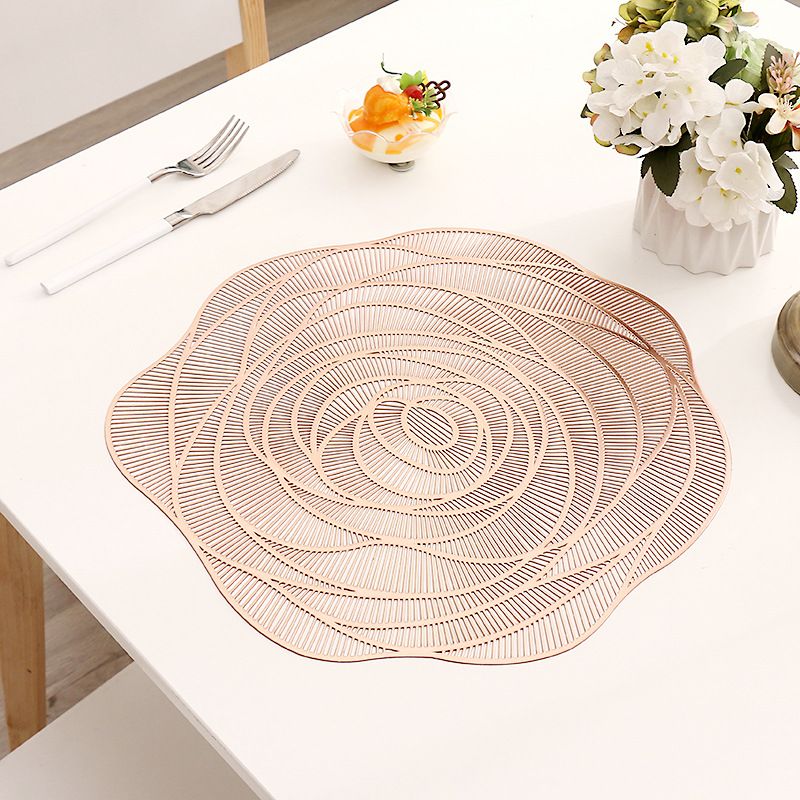 Rose Flower Placemat - 38cm - Rose Gold Single Rose