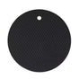 Round Honeycomb Silicone Placemat - Black