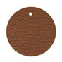Round Honeycomb Silicone Placemat - Coffee
