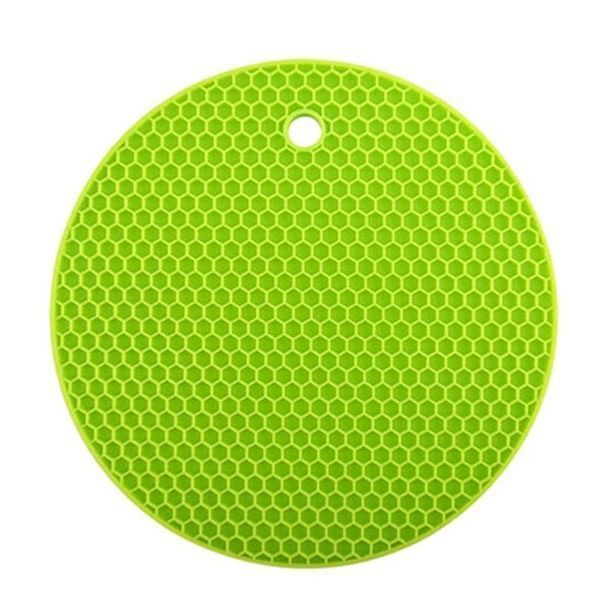 Round Honeycomb Silicone Placemat - Light Green