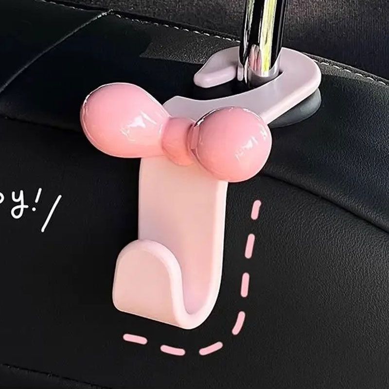 Car hook bow car interior storage organizer bag tool-Pink