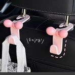 Car hook bow car interior storage organizer bag tool-Pink