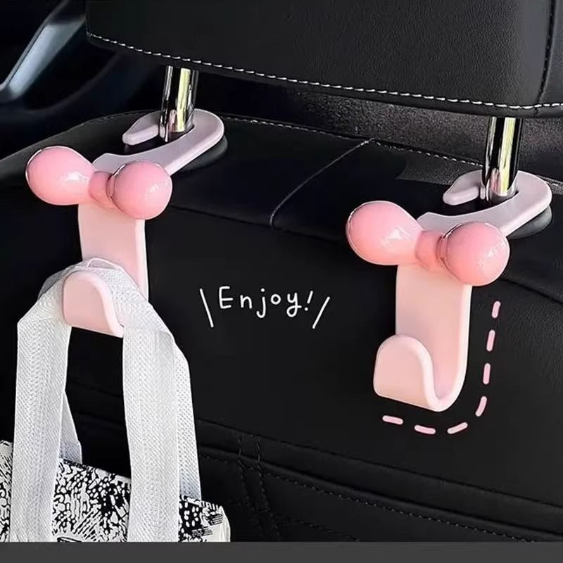 Car hook bow car interior storage organizer bag tool-Pink