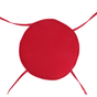 Thickened Round Sponge Strap Seat Cushion - Diameter 38cm-Dark Red