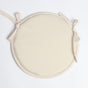 Thickened Round Sponge Strap Seat Cushion - Diameter 38cm-Beige