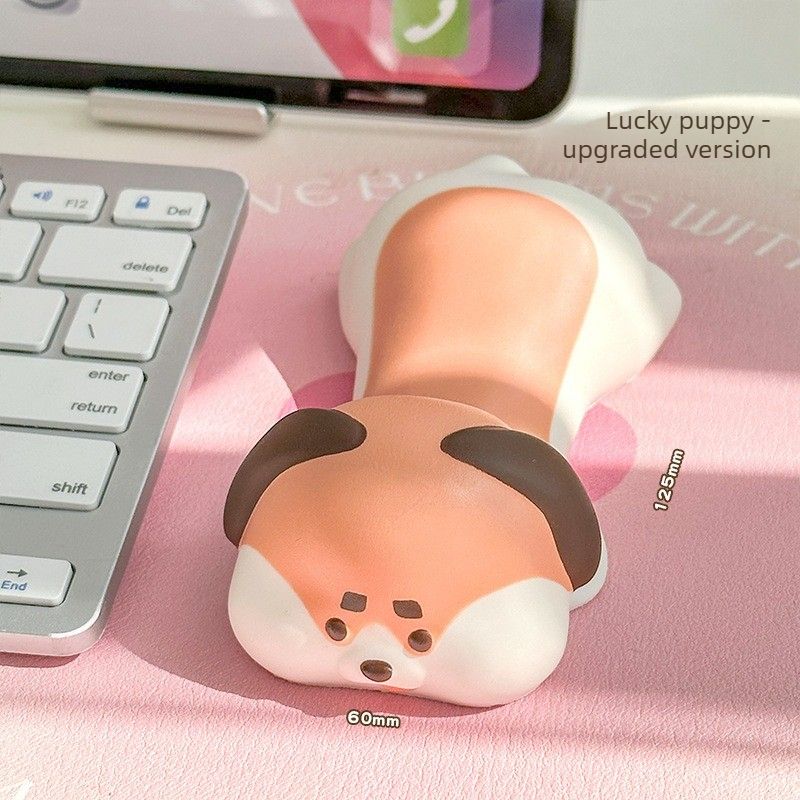 Memory Foam Mouse Wrist Rest, Cute Office Desktop Hand Pillow-Dog