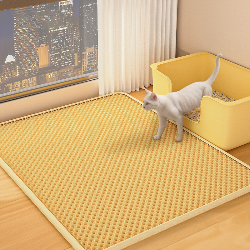 Cat Litter Mat, Anti-Tracking Litter Mat, 45*30cm,Gray