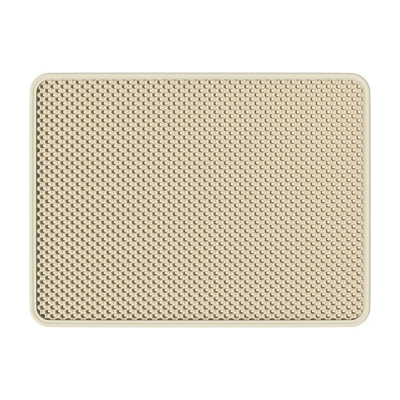 Cat Litter Mat, Anti-Tracking Litter Mat, 45*30cm,Khaki