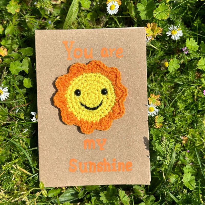 10-Piece Mixed Set — Handmade Crochet Cards on Kraft Paper, Creative Woven Cards for All Occasions