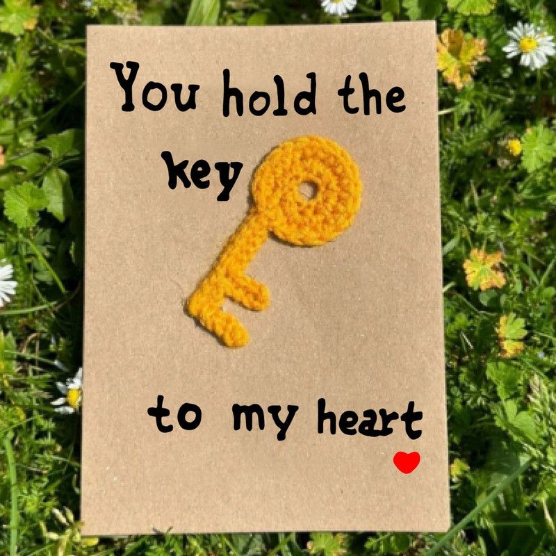 10-Piece Mixed Set — Handmade Crochet Cards on Kraft Paper, Creative Woven Cards for All Occasions