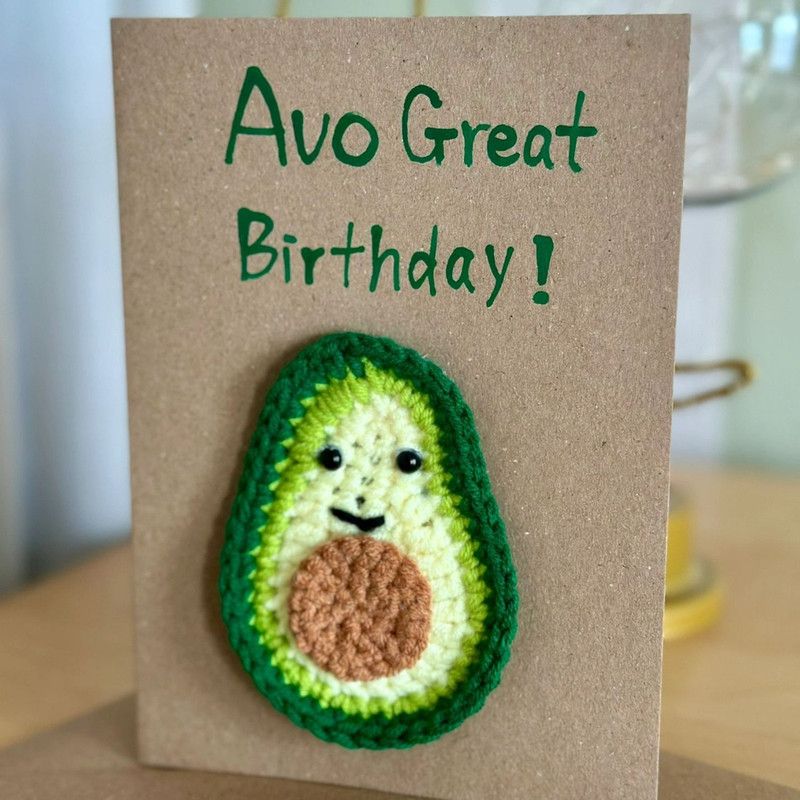 10-Piece Mixed Set — Handmade Crochet Cards on Kraft Paper, Creative Woven Cards for All Occasions
