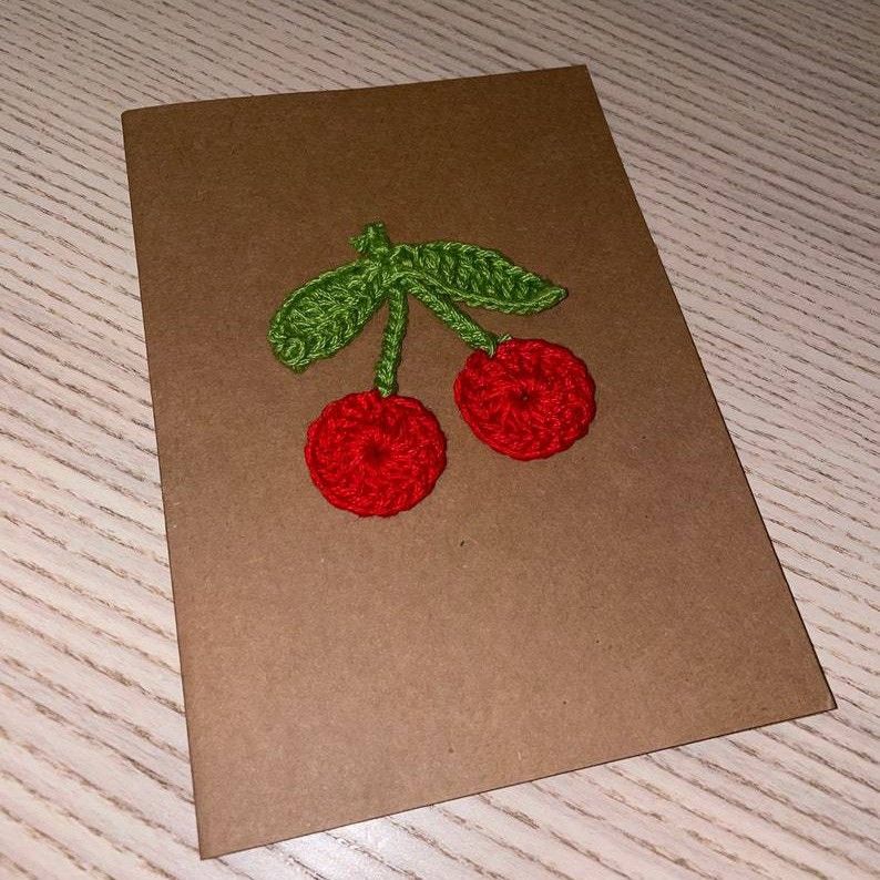 10-Piece Mixed Set — Handmade Crochet Cards on Kraft Paper, Creative Woven Cards for All Occasions