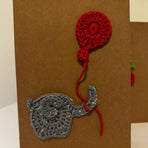 10-Piece Mixed Set — Handmade Crochet Cards on Kraft Paper, Creative Woven Cards for All Occasions