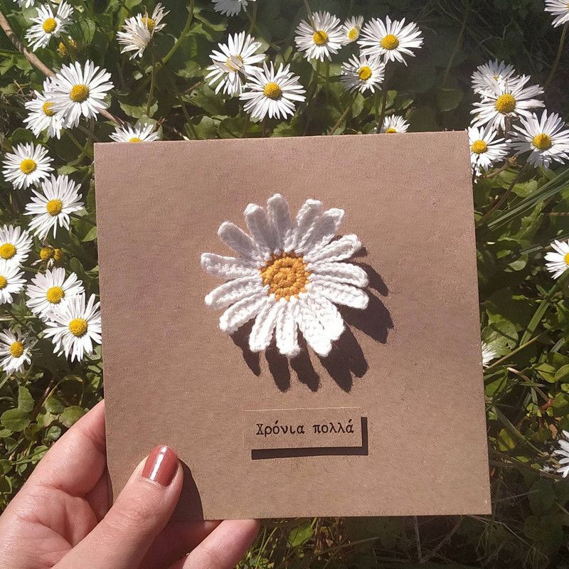 10-Piece Mixed Set — Handmade Crochet Cards on Kraft Paper, Creative Woven Cards for All Occasions