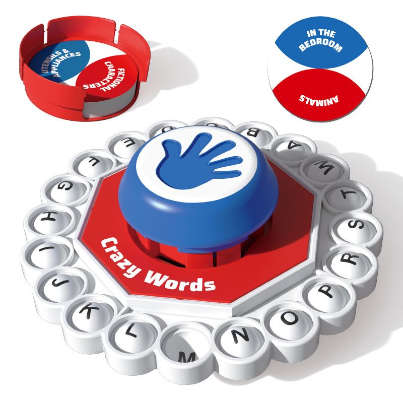 Crazy Alphabet Spinner,Family Party Game-Blue
