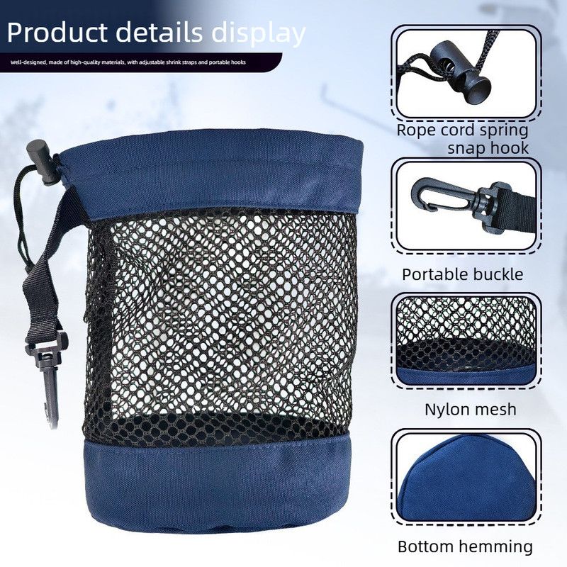 Golf Ball Pouch — L, Navy Blue