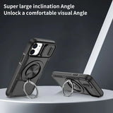 2-in-1 Magnetic Sliding Lens Case, Black for iPhone 12 - Side View