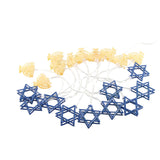 LED Hanukkah String Lights Hexagonal Star Fairy Light 3 Meters 20 LED Decoration Lights - Side View